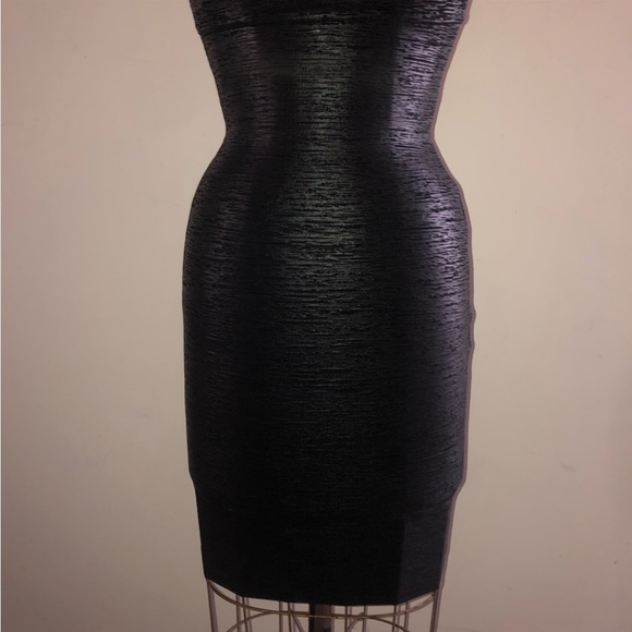 [Gstudio] Black Leather effects Cutout Sexy Bandage Body-con Mini Corset Dress - Picture 3 of 16
